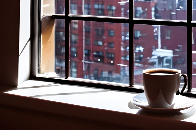 窓辺のコーヒー